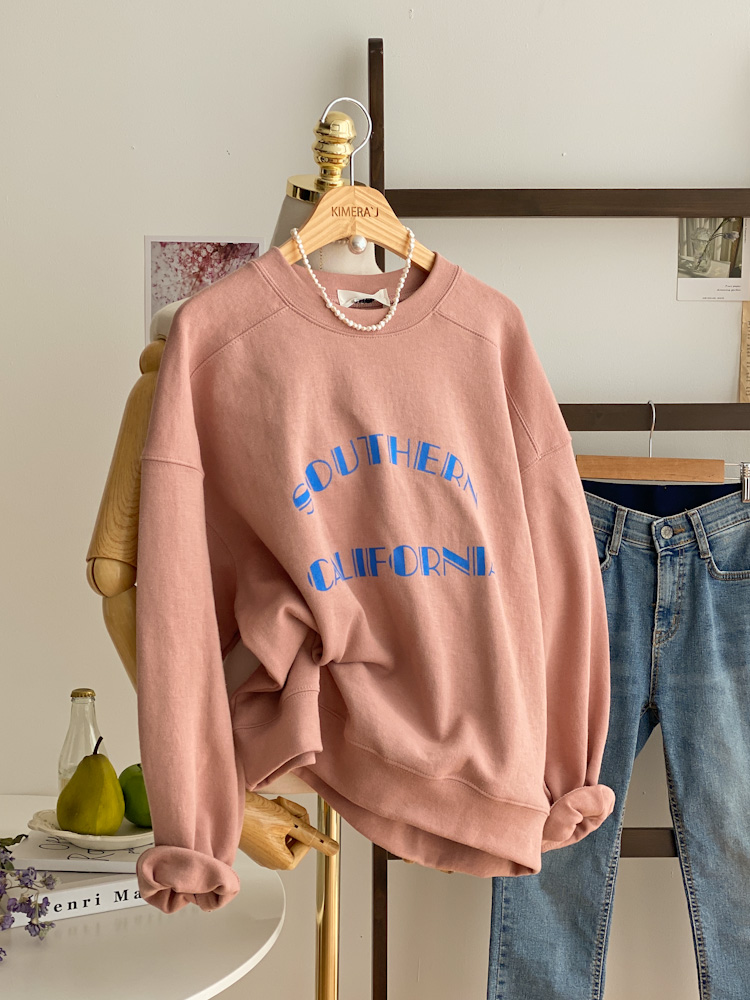 포니아 레터링 루즈핏 맨투맨 티셔츠 3color