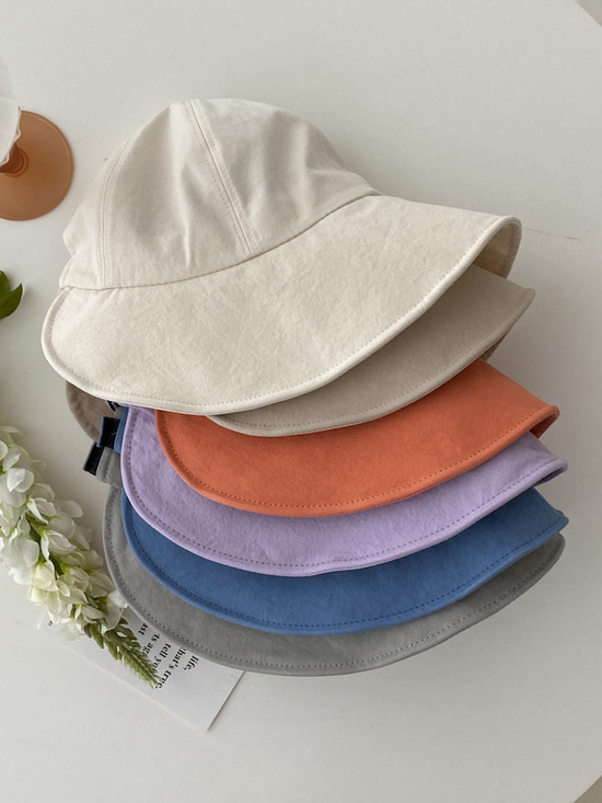와이드 코튼 햇빛차단 벨크로 벙거지 버킷햇 모자 6color