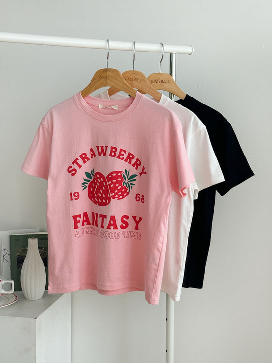 판타지딸기 썸머 반팔 티셔츠 3color