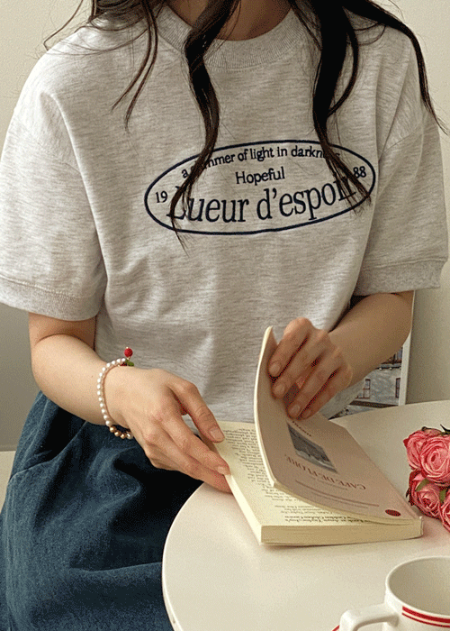 호프자수 맨투맨 반팔 티셔츠 3color